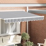vidaXL Valance de store pour cadre de 2.5 m noir et blanc 2.3x0.2 m