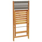 vidaXL Chaises pliables de jardin 4 Pièces gris bois d'acacia massif