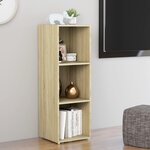 vidaXL Meuble TV chêne sonoma 107x35x37 cm bois d’ingénierie