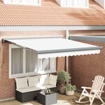 vidaXL Store Rétractable Automatique Blanc 350x250 cm