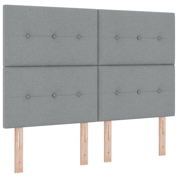 Tête de lit capitonnée Gris clair 140 cm en tissu