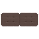 vidaXL Coussin de tête de lit marron 120 cm similicuir