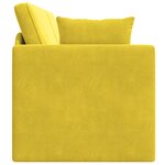 vidaXL Canapé-lit au sol 2-en-1 Jaune 213x144x60 cm Velours