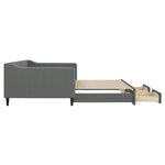 vidaXL Lit de jour avec gigogne et tiroirs sans matelas 100x200 cm