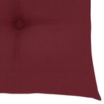 vidaXL Chaise à bascule avec coussin rouge bordeaux Bois de teck