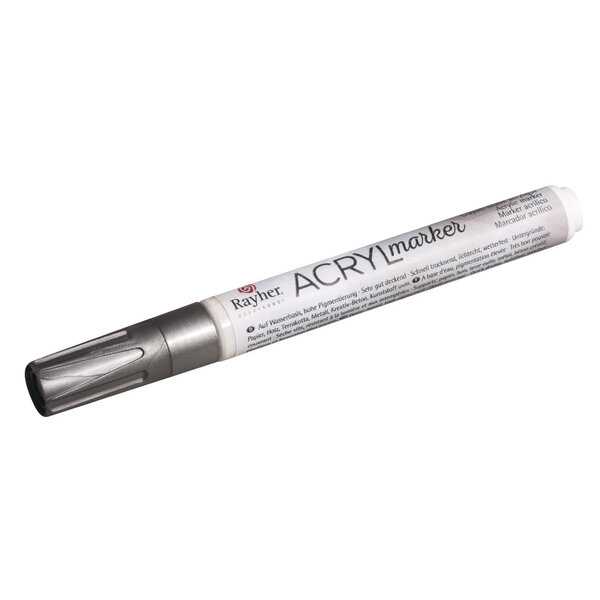 Crayon - feutre acrylique  argent  Pointe ronde 2 - 4mm  avec soupape