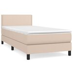 vidaXL Sommier à lattes de lit avec matelas Cappuccino 80x200 cm
