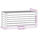 vidaXL Boîte de jardin noir 101x50 5x46 5 cm bois massif de pin