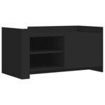 vidaXL Table basse noir 100x50x50 cm bois d'ingénierie