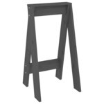 vidaXL Tabourets lot de 2 gris 40x40x75 cm bois massif de pin