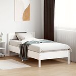 vidaXL Cadre de lit sans matelas blanc 75x190 cm bois de pin massif