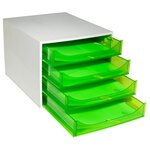 Module De Classement Ecobox Linicolor 4 Tiroirs - Vert Pomme - Exacompta