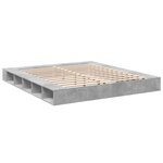 vidaXL Cadre de lit gris béton 180x200 cm bois d'ingénierie