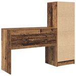 vidaXL Bureau avec rangement en bois ancien et technique