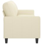 vidaXL Canapé à 3 places Crème 180 cm Similicuir
