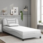 vidaXL Cadre de lit avec LED sans matelas blanc 80x200 cm
