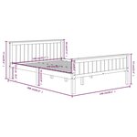 vidaXL Cadre de lit sans matelas bois massif de pin gris 140x200 cm