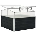 vidaXL Serre Anthracite 100x100x77 cm Acier galvanisé