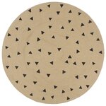 Vidaxl tapis fait à la main jute avec imprimé à triangles 90 cm