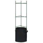 vidaXL Cage à tomates avec sac à plantes 2 Pièces 116 cm acier et PP