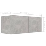 vidaXL Ensemble de meubles TV 4 Pièces Gris béton Bois d'ingénierie
