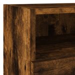 vidaXL Meuble TV mural chêne fumé 40x30x30 cm bois d'ingénierie