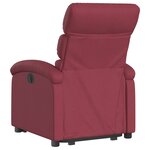 vidaXL Fauteuil inclinable électrique rouge bordeaux tissu