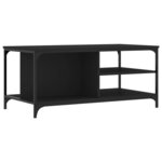 vidaXL Table basse Noir 100x50x45 cm Bois d'ingénierie