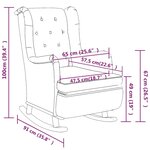 vidaXL Fauteuil avec pieds à bascule et tabouret Crème Tissu