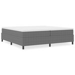 vidaXL Lit à ressorts Box Gris clair 200x200 cm Tissu velours côtelé