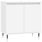vidaXL Ensemble d'armoires salle de bain 3 Pièces blanc bois d'ingénierie
