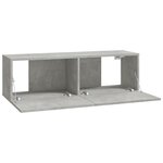 vidaXL Ensemble de meubles TV 8 Pièces Gris béton Bois d'ingénierie