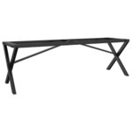vidaXL Pieds de table basse cadre en X 140x30x43 cm acier