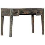 vidaXL Bureau Noir 110 x 50 x 75 cm Bois de manguier massif