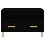 vidaXL Meuble TV Noir 80x36x50 cm Bois d'ingénierie