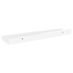 vidaXL Étagères murales 2 Pièces Blanc brillant 40x9x3 cm