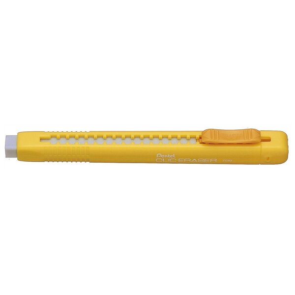 Stylo gomme CLIC ERASER  Corps Jaune x 12 PENTEL