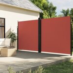 vidaXL Auvent latéral rétractable terre cuite 200x600 cm