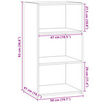 vidaXL Buffet chêne marron 50x41x93 cm bois d'ingénierie