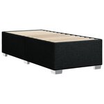 vidaXL Sommier à lattes de lit et matelas Noir 80x200 cm Tissu
