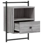 vidaXL Table de chevet murale sonoma gris 40x30x61cm bois d'ingénierie