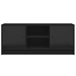 vidaXL Meuble TV avec portes en verre noir 102x37x42 cm