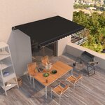 vidaXL Auvent manuel rétractable 400x350 cm Anthracite