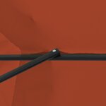 Parasol de jardin vidaXL ø395x245 cm Terracotta