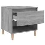 vidaXL Tables de chevet 2 Pièces Sonoma gris 50x46x50cm Bois d’ingénierie