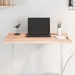 vidaXL Dessus de table bois chêne massif non traité bordure assortie