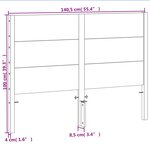 vidaXL Tête de lit cire marron 135 cm bois massif de pin