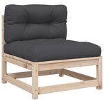 vidaXL Salon de jardin 4 Pièces avec coussins bois de pin massif