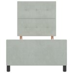 vidaXL Cadre de lit Gris clair 90x200 cm Velours