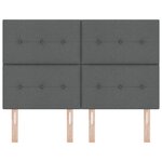 Tête de lit LED vidaXL Gris foncé 72 cm en tissu